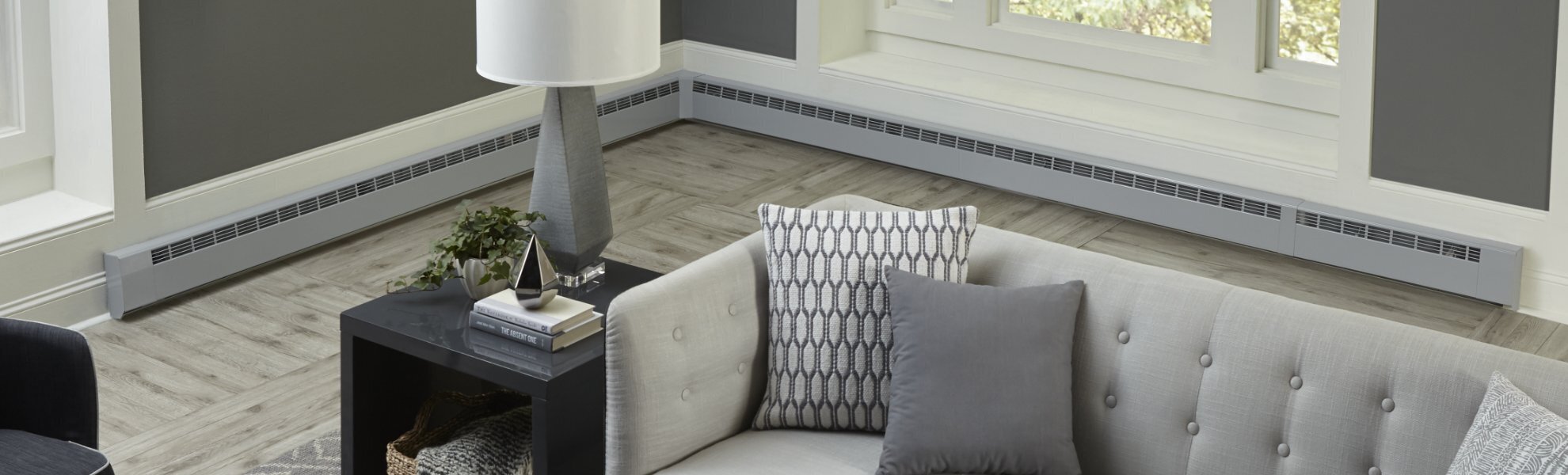 Living Room with RevitalLine™ baseboard covers